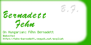 bernadett fehn business card